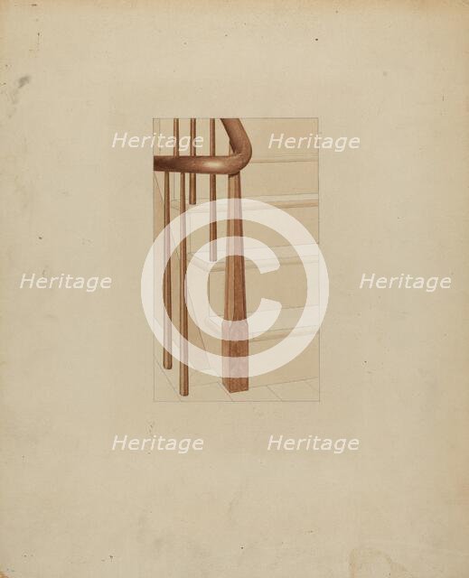 Shaker Newel Post, c. 1937. Creator: John W Kelleher.