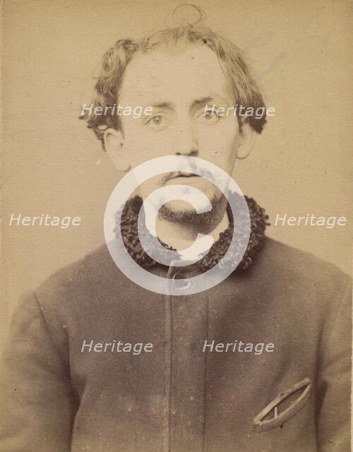 Chavanne. Gaston. 26 ans, né à Paris VIe. Graveur. Anarchiste. 28/2/94., 1894. Creator: Alphonse Bertillon.