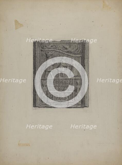 Pa. German Stove Plate, c. 1937. Creator: Roy Weber.