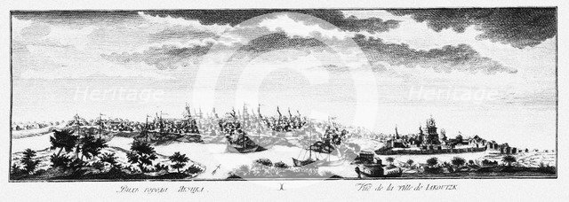 View of Yakutsk, ca 1735. Artist: Lürsenius, Johann Wilhelm (1704-1771)