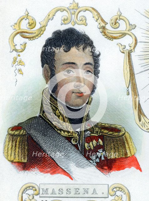 Andre Massena, French soldier, c1830. Artist: Unknown