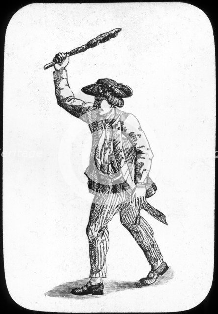 British sailor wielding a club, 1779. Artist: Newton & Co