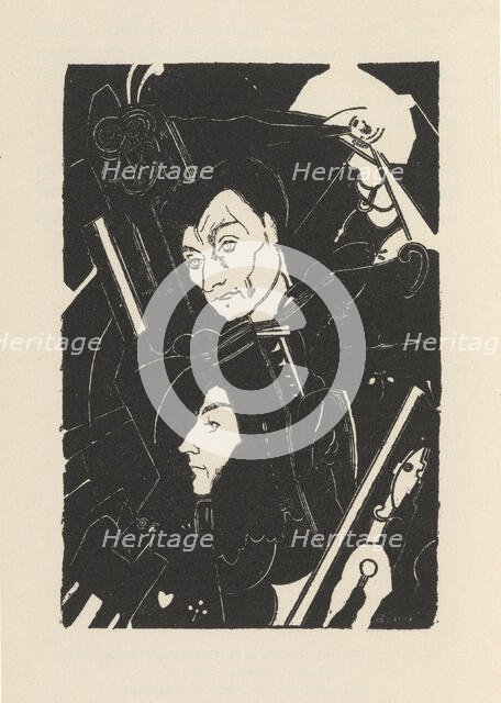 Frontispiece of Correspondance avec Jacques Rivière de Antonin Artaud, 1927. Creator: De Boschère, Jean (1878-1953).