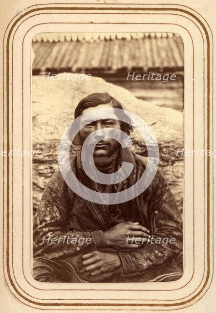 Amma Pirkit Larsson, Sami from Tuorpon, 1868.  Creator: Lotten von Duben.