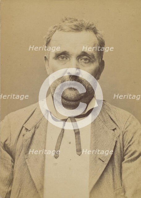 Chornat. Pierre. 50 ans, né le 20/6/44 à Letrat (Loire). Constructeur-mécanicien. Anarchis..., 1894. Creator: Alphonse Bertillon.