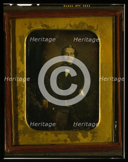 Alfred Jones, three-quarter-length portrait, standing, between 1850 and 1855. Creator: Frederick De Bourg Richards.