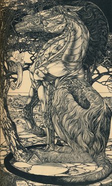 'Rustum and the Simoorg', c1897. Artist: Philip William May.