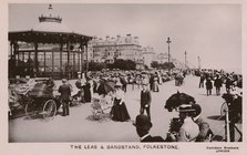 'The Leas & Bandstand, Folkestone', late 19th-early 20th century. Artist: Unknown.