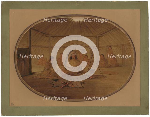 Catlin Feasted by the Mandan Chief, 1861/1869. Creator: George Catlin.