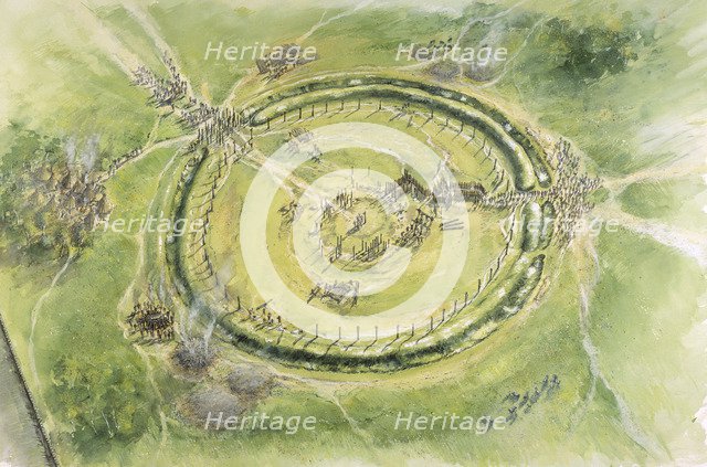 Stonehenge Phase 2, c27th century BC, (c1990-2010). Artist: Mike Seaforth.