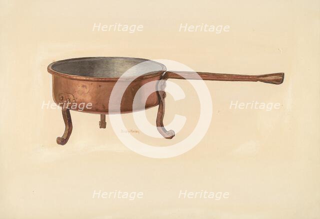 Bishop Hill: Copper Skillet, c. 1938. Creator: Bisby Finley.