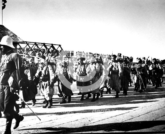 French troops, Tientsin, China, 1900. Artist: Unknown