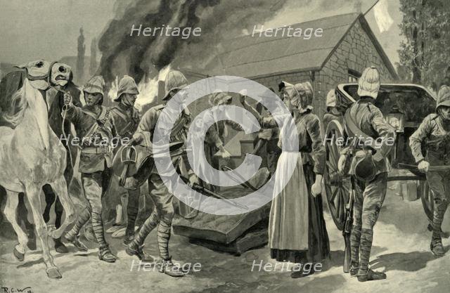 'Burning the Farm of a Treacherous Burgher', 1901. Creator: Richard Caton Woodville II.