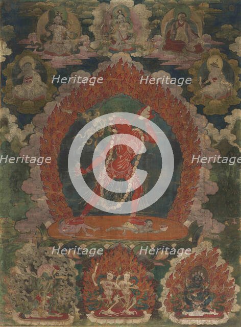 Thangka of Vajrayogini, End of 18th-early 19th century. Creator: Tibetan culture.