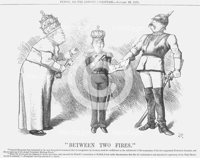 Between Two Fires, 1875. Artist: Joseph Swain