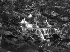 Waterfall, possibly Tamborine Mountain, Queensland, 1885. Creator: Robert Augustus Henry L'Estrange.