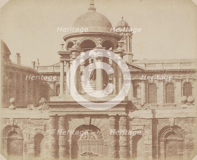 Entrance Gateway, Queen's College, Oxford, April 9, 1843. Creator: William Henry Fox Talbot.