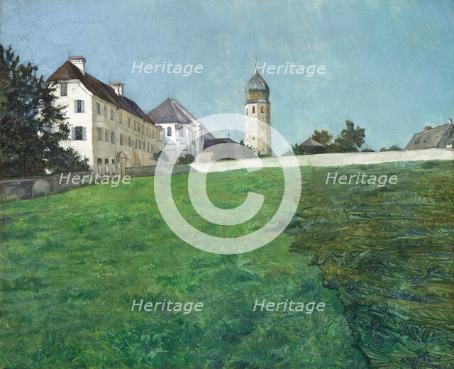 A View of Frauenchiemsee, 1891. Creator: Heinrich Wilhelm Trubner.