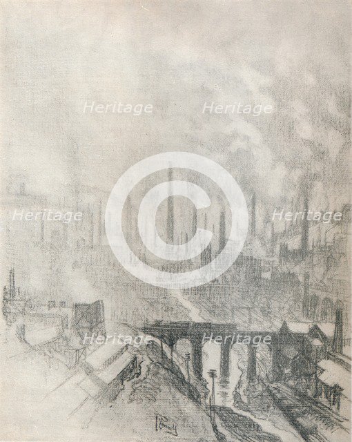 'Munition City', 1916, (1917). Artist: Joseph Pennell.