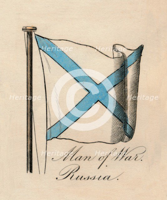 'Man of War - Russia', 1838. Artist: Unknown.