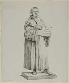 Luther's Statue in Wittenberg, 1822. Creator: Johann Gottfried Schadow.