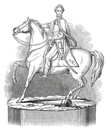 Silver statue of the Duke of Wellington, 1845. Creator: Unknown.
