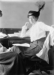 Mrs. Medill McCormick, (Ruth Hanna), at Desk, 1914. Creator: Harris & Ewing.