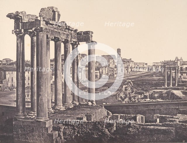 Veduta del Foro Romano, 1848-52. Creator: Eugène Constant.