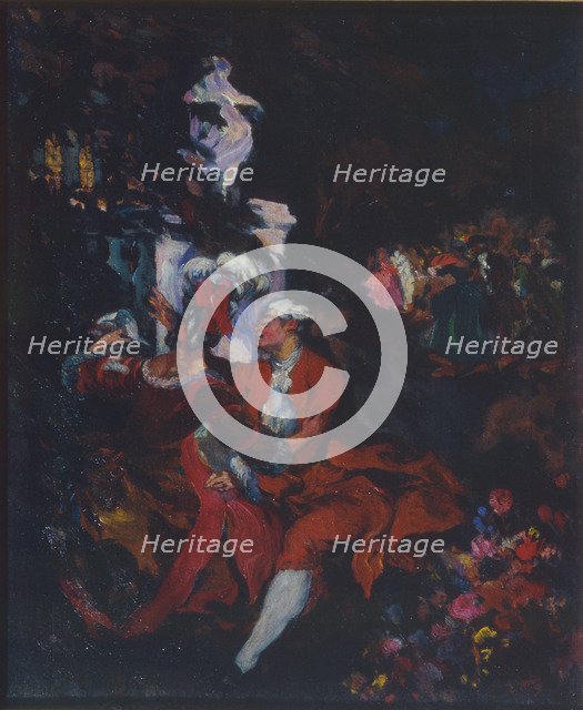 Harlequins, 1913. Artist: Somov, Konstantin Andreyevich (1869-1939)