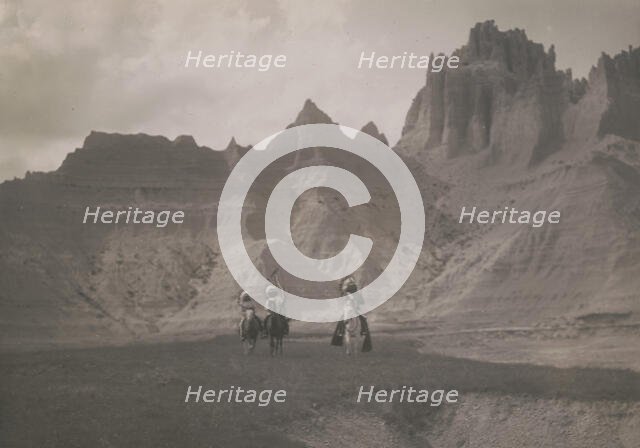 In the Bad Lands-Sioux, c1905. Creator: Edward Sheriff Curtis.