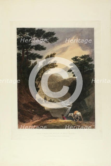 View Near the Schuylkill Falls, Pennsylvania, plate five of the first number of Picture..., 1819/21. Creator: John Hill.