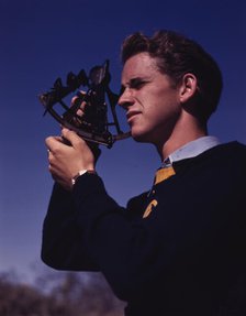 Boys trained in the fundamentals of navigation may become technicians..., Los Angeles, Calif. , 1942 Creator: Alfred T Palmer.