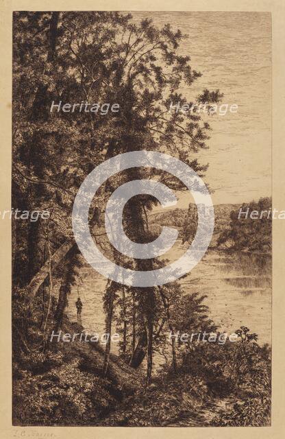 Untitled (Landscape with Fisherman), 1885. Creator: Henry Farrer.