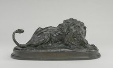 Lion Devouring a Doe, model 1837, cast by 1873. Creator: Antoine-Louis Barye.