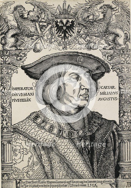 Portrait of Emperor Maximilian I, c1519. Artist: Albrecht Durer.