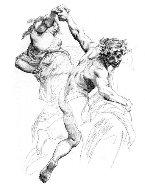 Study for 'The Triumph of Flora', c1880-1882.Artist: Alexandre Cabanel