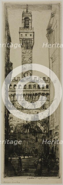 Palazzo Vecchio, Florence, 1909. Creator: Donald Shaw MacLaughlan.