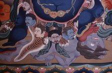 Tibetan refugee Thangka-painting project, Dharamsala, India, 1988. Creator: Amanda Waite.