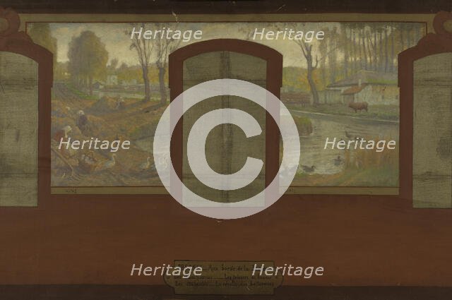 Esquisse pour la mairie de Fresnes : Les bords de la Bièvre. Fresnes. Aux bords de la..., 1905. Creator: Jean Joseph Enders.