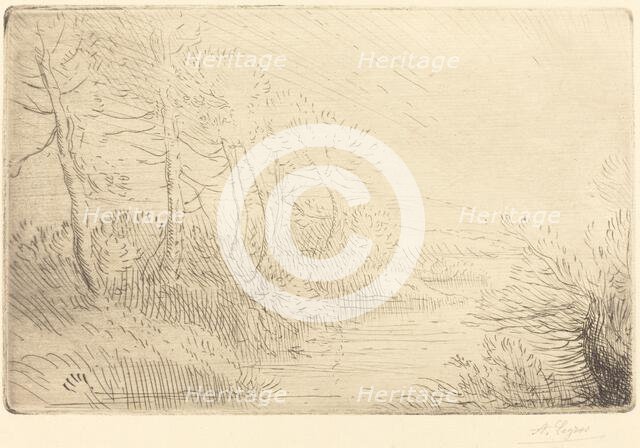 Riverbank (Bord de la riviere). Creator: Alphonse Legros.