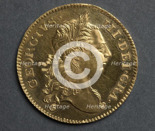 Two Guineas [pattern] (obverse), 1773. Creator: John Sigismund Tanner (British, 1775).