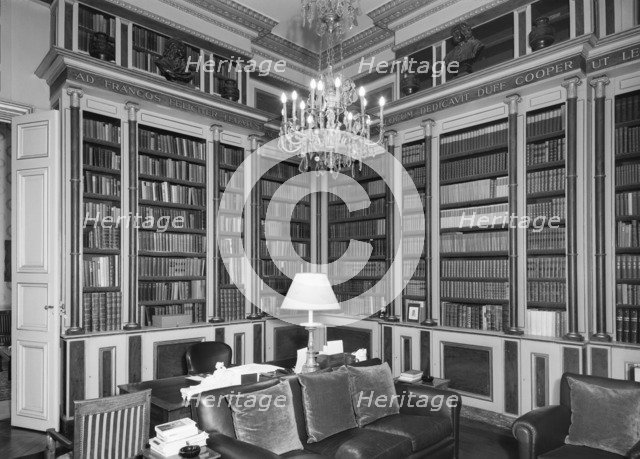 Library, British Embassy (Hotel de Charost) 39 Rue de Fauborg Saint Honore, Paris, France, 1964 Artist: Unknown.