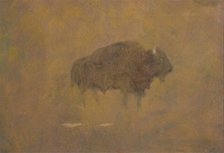 Buffalo in a Sandstorm, 19th century. Creator: Albert Bierstadt.