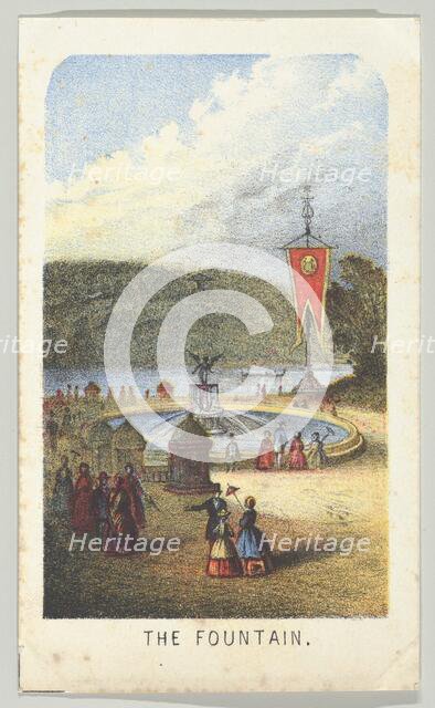 The Fountain, from the series, Views in Central Park, New York, Part 3, 1864. Creator: Louis Prang.