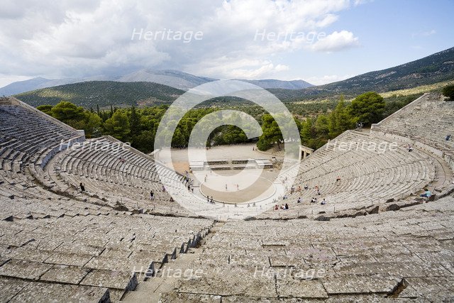 The Greek theatre at Epidauros, Greece. Artist: Samuel Magal