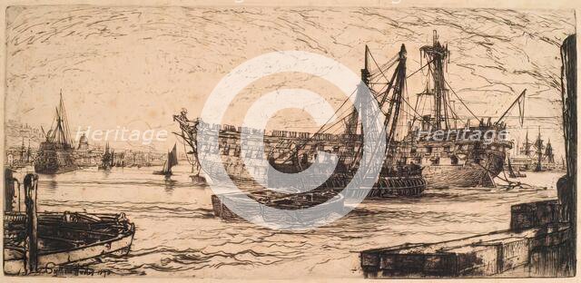 The Agamemnon, 1870. Creator: Francis Seymour Haden.