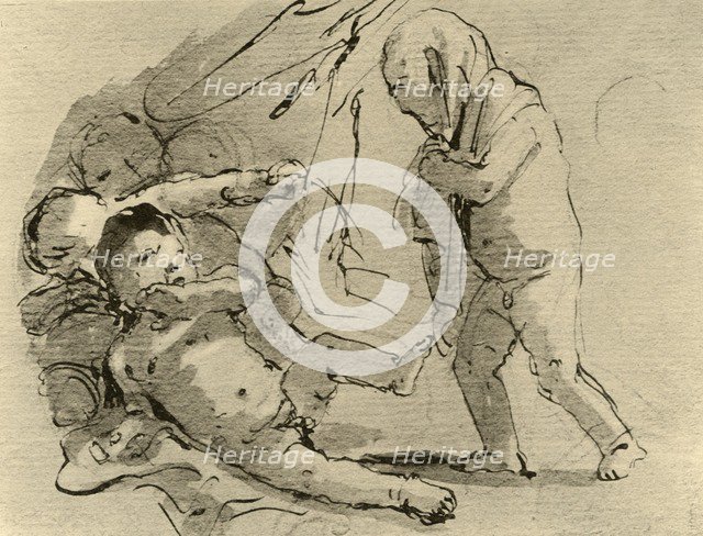 'Cupid frightening other children', c1757, (1928). Artist: Giovanni Battista Tiepolo.