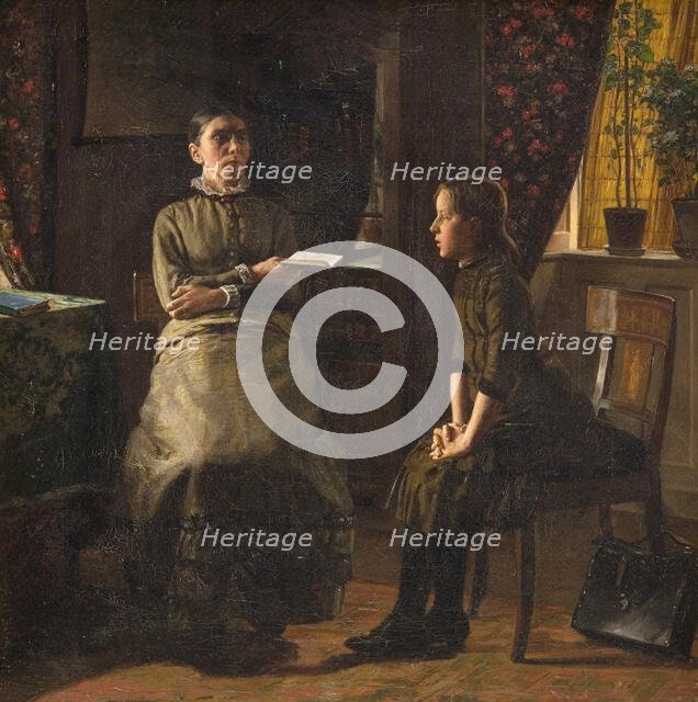 Teacher and student, 1885. Creator: Axel Helsted.