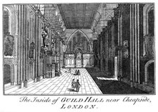 'The Inside of Guild Hall near Cheapside, London', c18th century (1886).Artist: William Griggs