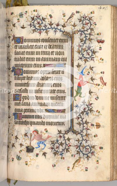 Hours of Charles the Noble, King of Navarre (1361-1425): fol. 198r, Text, c. 1405. Creator: Master of the Brussels Initials and Associates (French).